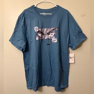 Nike The Nike Tee Look at Their Gains Teal Graphic Men's Comic Tee, Size XXL